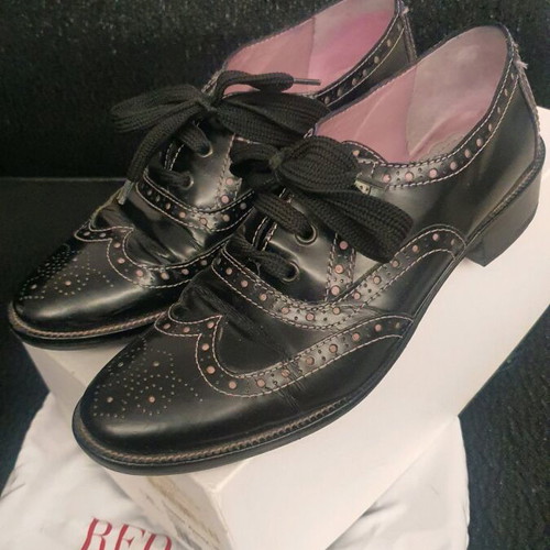 Red Valentino brogues size 38 black like new