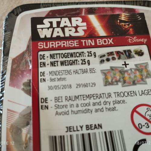 Star Wars collectible metal box new, sealed