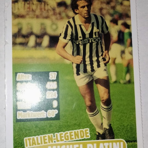 Michel Platini Juventus FC collectible card used