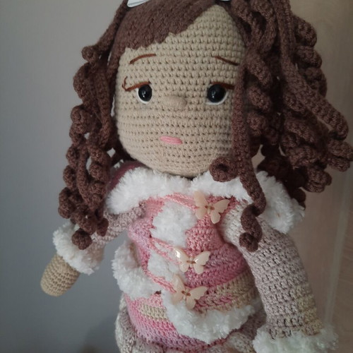 Handmade amigurumi doll 43 cm with removable clothes