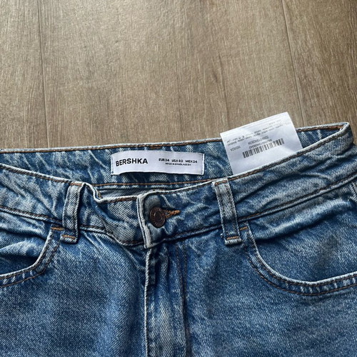 Cargo jeans Zara blue, worn once, size 34