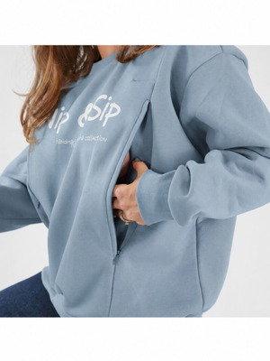Nip & Sip Nursing Sweatshirt like new, dusty baby blue, size M