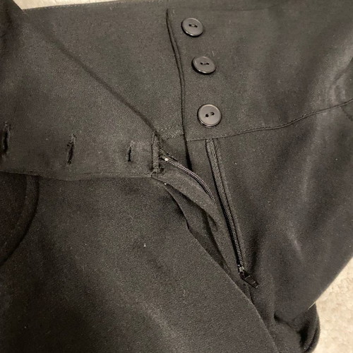 Fabric high-waisted pants S used, slim fit with 3 buttons