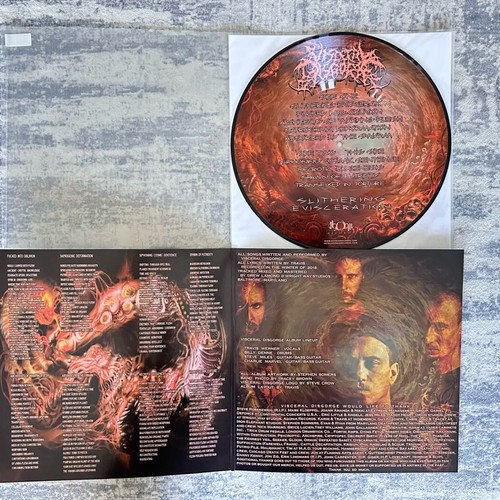 Visceral Disgorge Slithering Evisceration Picture LP new numbered