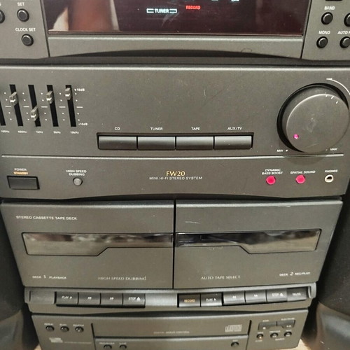 Philips FW20 stereo system like new, radio, 2 cassette decks, CD, AUX