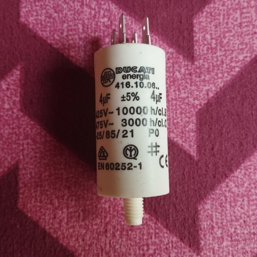Ducati Energia Motor Run Capacitor New Model 416.10.06 4μF
