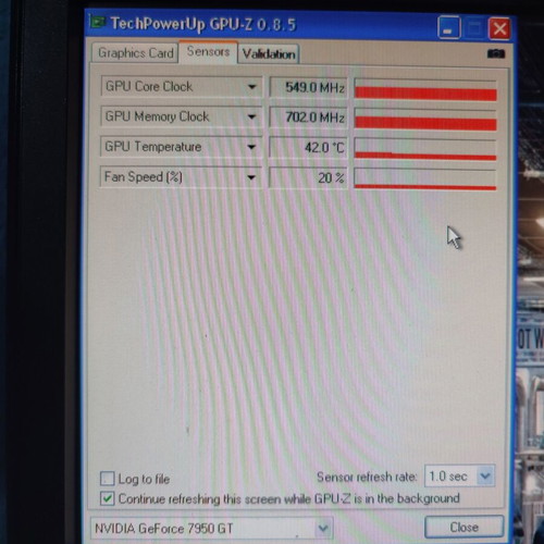 XFX 7950GT 512MB DDR3 PCIe graphics card used