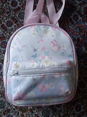 Claire's Club Mini Kids Backpack with Butterflies like new