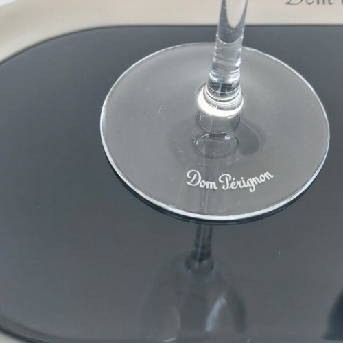 Dom Pérignon Collectible Set with Royal Selangor Pewter Tray and 2 Authentic Glasses