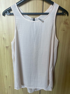 Stradivarius satin blouse beige size S like new with back zipper