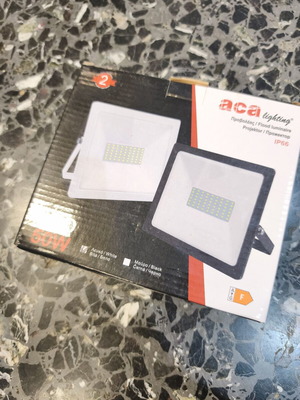 Aca Lighting floodlight new, 17x15cm, white frame, IP66, Q50W 3000K 4000Lm