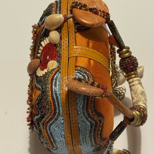Mary Francis Ornate Sea Mermaid multicolor clutch bag used