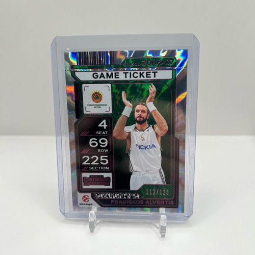 2025/26 Panini Euroleague Fragiskos Alvertis Game Ticket like new