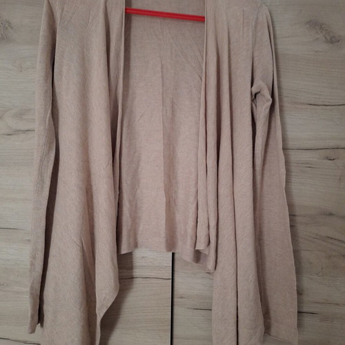 Bershka beige lightweight cardigan with asymmetric front
