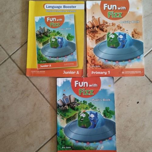 Fun with Fizz English books pack used, Junior A and Primary 1