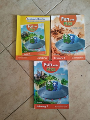 Fun with Fizz English books pack used, Junior A and Primary 1