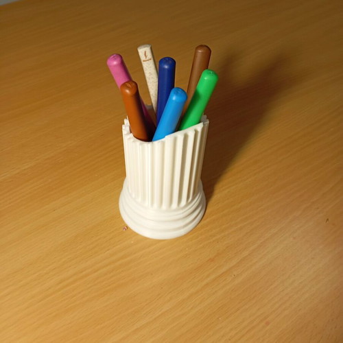 3D Printed Pencil Holder Column New, Minimal Design