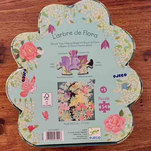 Djeco L'arbre de Flora silhouette puzzle 54 pieces new