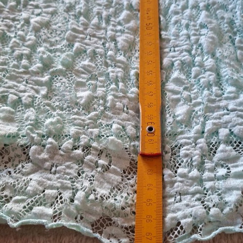 Mint lace blouse C&A with beads on neckline, like new