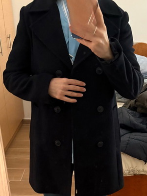 Classic Italian wool jacket like new, size S/M, navy