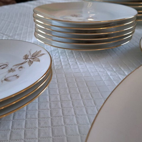 Scherzer porcelain dinnerware set used, pack of 35 pieces