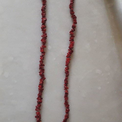 Coral red necklace used