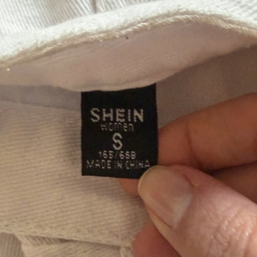 Shein White High-Waisted Mom Fit Jeans like new, size M
