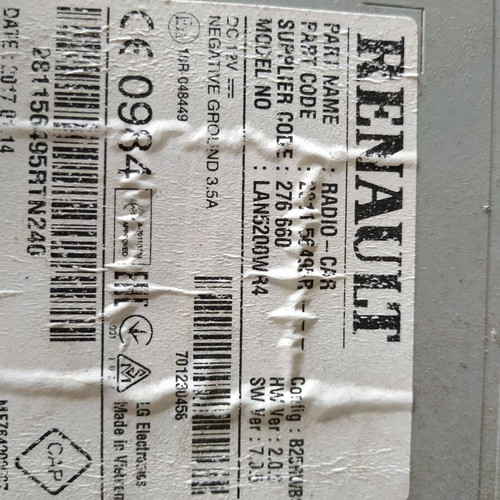 Navigation radio module for Renault Captur Trafic 3 used 281156495R 0849