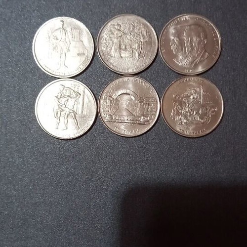 Set of 6 500 Drachma coins Athens 2004 new