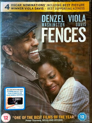 Fences DVD drama movie with Denzel Washington, English subtitles, sealed