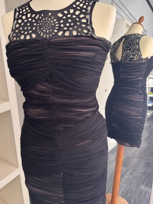 Evening mini dress Tassos Mitropoulos like new, black and nude