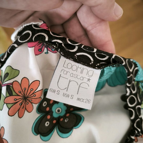 Zara floral backless dress with leopard details like new