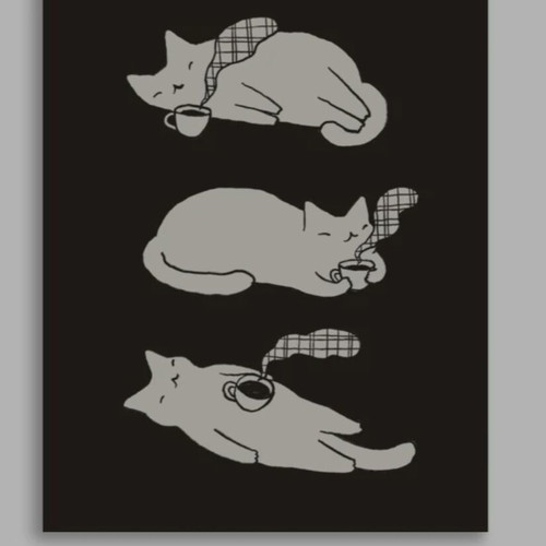 Art print Coffee Cat 11×14″ new by Lim Heng Swee