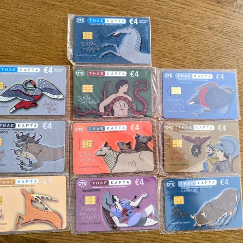 Set of 10 OTE Collectible Phone Cards – The Labors of Heracles