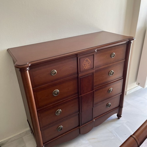 Bedroom furniture set like new with bed 160x200, dresser, mirror, 2 nightstands