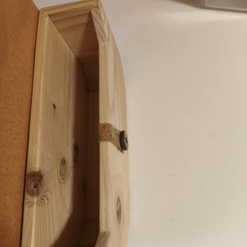 Women's handbag wood, cork and leatherette, like new