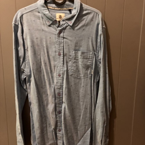 Element skate styled shirt like new, medium, light blue