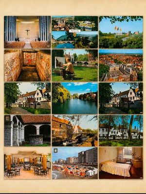 Belgium collectible postcards, set of 15