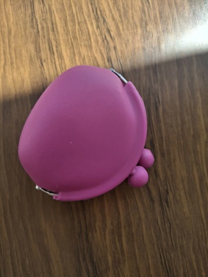Pink plastic wallet