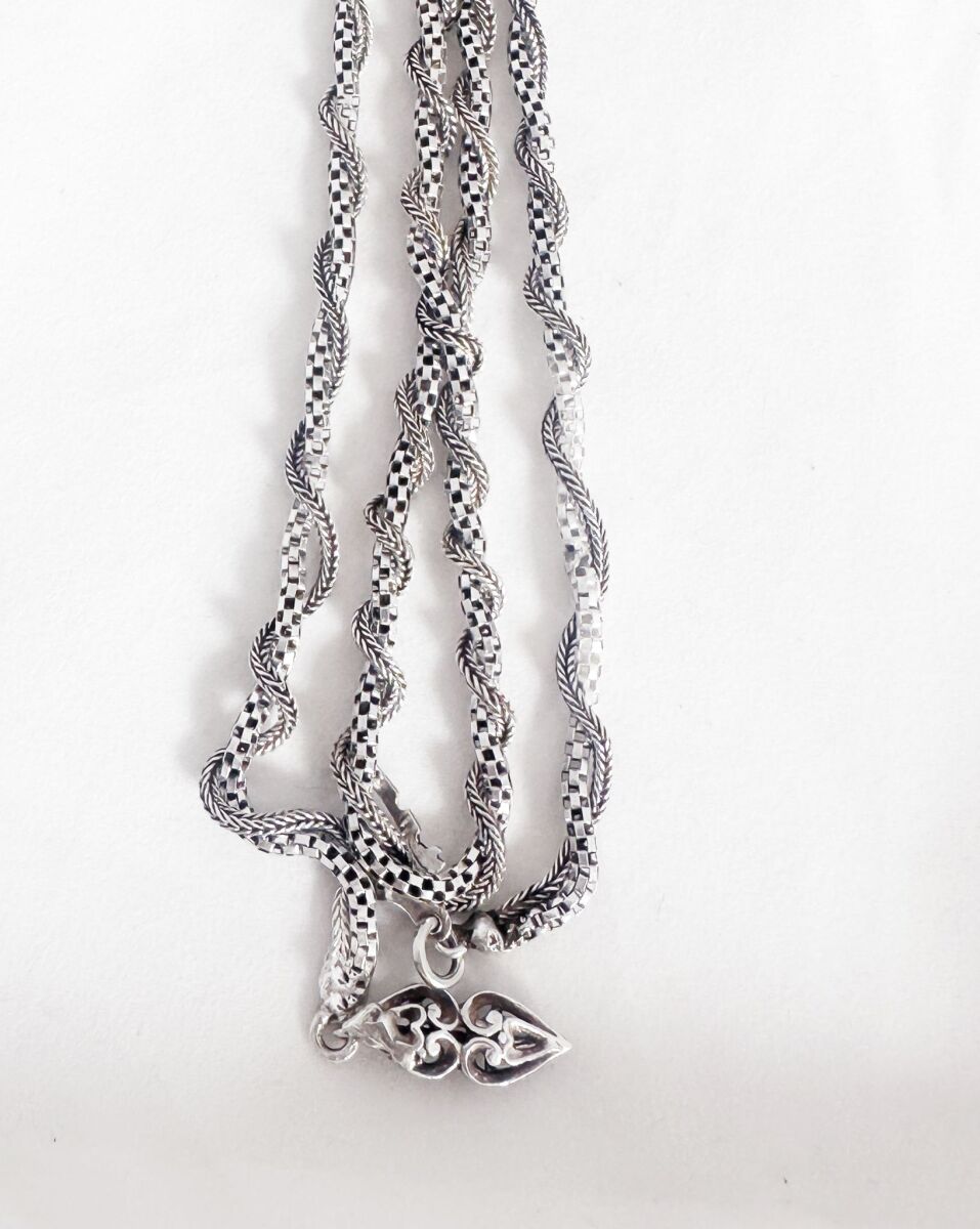 Vintage Silver 925 Woven Necklace 80cm… - € 97,00 - Vendora.cy