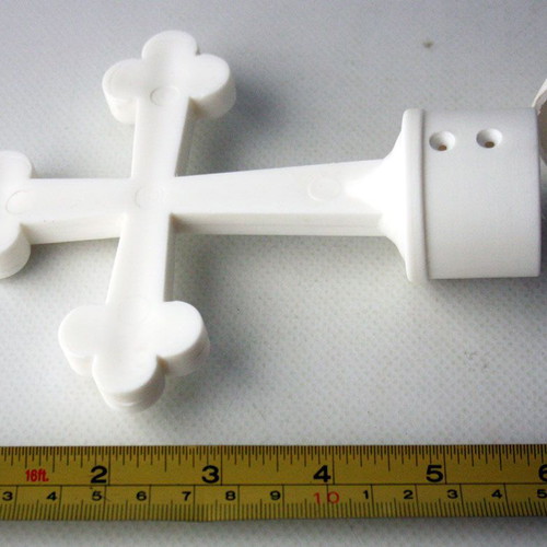 Plastic cross for top of flag 15cm, new, set of 2