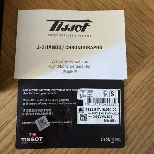 Tissot Supersport Chrono Quartz watch like new, black, men's