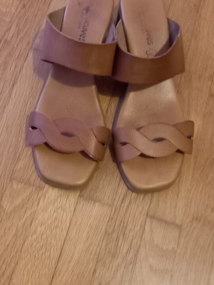 Sandra Coves leather mules used, size 40, brown