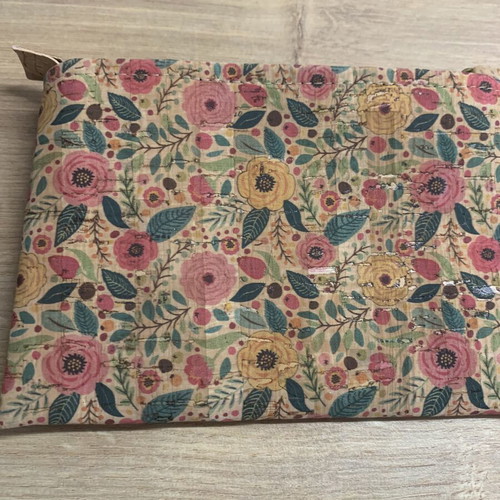 Floral wallet with colorful flowers, unused
