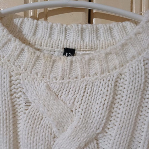 Pullover used, white, size S