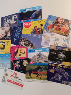OTE phone cards used, pack of 17 with various themes