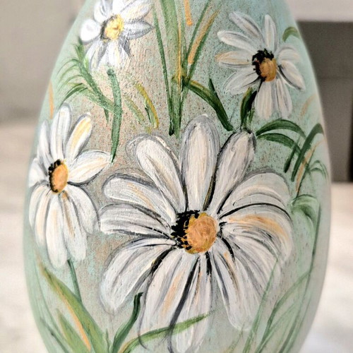 Handmade decorative Easter egg from solid wood like new