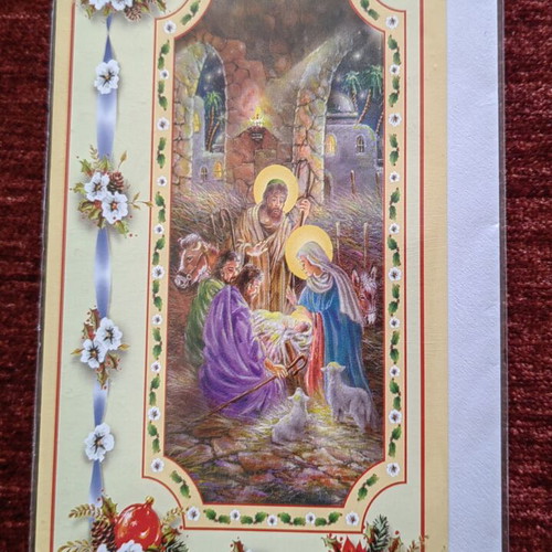 Vintage Christmas greeting cards, set of 8