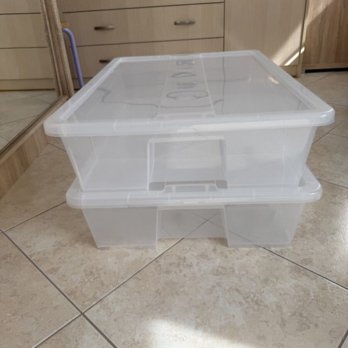 IKEA Samla storage boxes like new, set of 2, 79x57x18 cm