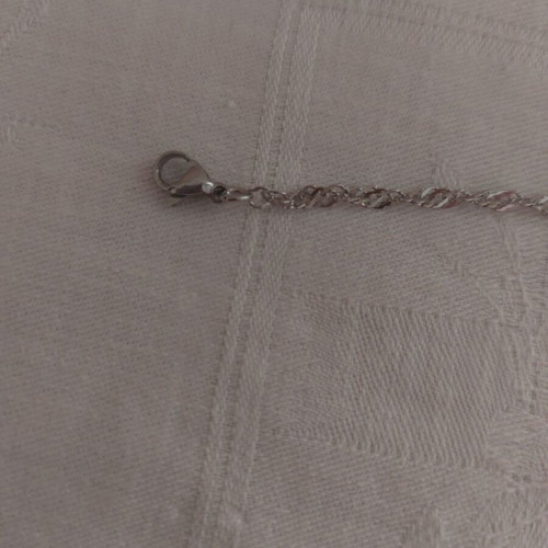 Bracelet from stainless steel like new, silver color, length 17+5 cm